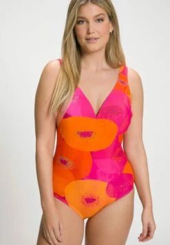 Ulla Popken Kostium Kąpielowy - Dark Azalea Multi