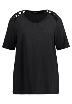 Ulla Popken AUSSCHNITTE A-LINIE V-AUSSCHNITT HALBARM - T-shirt Z Nadrukiem - Schwarz 9 Ulla Popken AUSSCHNITTE A-LINIE V-AUSSCHNITT HALBARM - T-shirt Z Nadrukiem - Schwarz -Ulla Popken f0cc44d094cd4de8beea6a72df64fd1c