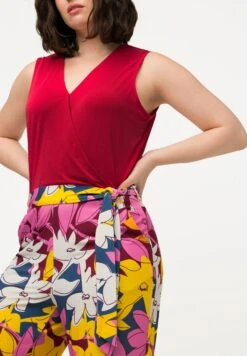 Ulla Popken EN LARGE SANS MANCHES À COL V ET CEINTURE - Kombinezon - Litchi -Ulla Popken f60f4adfd8e54af6b10960c010c03103