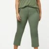 Ulla Popken FUNCTIONAL STRETCH CROP - Spodnie Materiałowe - Menthe Verte -Ulla Popken f6f44f8d6cbe446ba887078eda75abf3