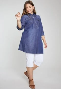 Ulla Popken Tunika - Blue Denim -Ulla Popken facb1e66005b44cdaafff063664f4237