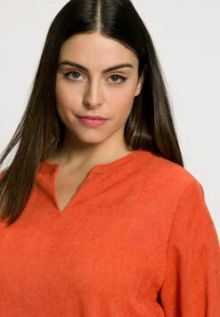 Ulla Popken A-LINIE, TUNIKA-AUSSCHNITT, LANGARM - Sukienka Letnia - Safran -Ulla Popken fbc7748a639d4e9980902d67c3898fdd