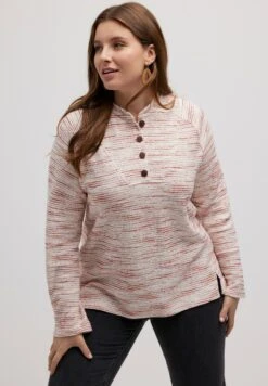 Ulla Popken JACQUARD - Bluza - Pink Stripe -Ulla Popken fbec6a064b8c40b89290267dcb54fa43