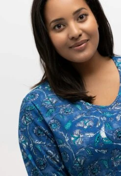 Ulla Popken Bluzka Z Długim Rękawem - Seeblau -Ulla Popken fd4fcbb49b124d8aba6ea4ddcee4ef8a