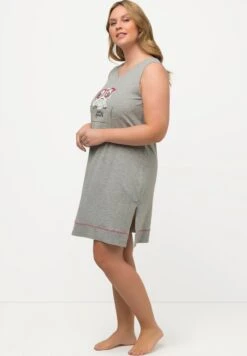 Ulla Popken Koszula Nocna - Light Gray Melange -Ulla Popken fd6f80b587e04815b0b24eec0d7055d2