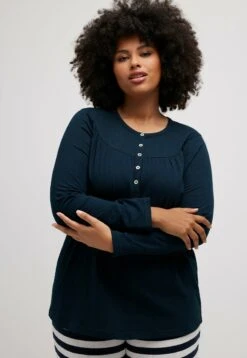 Ulla Popken Bluzka Z Długim Rękawem - Marine -Ulla Popken ffac12d8d0df47dda4ef2180a4b270df